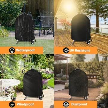 iCOVER Waterproof BBQ Cover for 22" Weber Grills