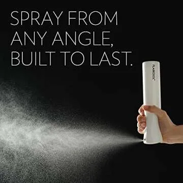 FLAIROSOL - The Original, Continuous Ultra Fine Mist Spray Bottle, Multi-Tasking Marvel for Hair, Skin, Home, Pet Care and more, Refillable and Reusable, 10.1oz/300ml (Clear Bottle-Pink Print)