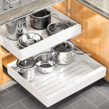 Pull out Cabinet Organizer - Heavy Duty Expandable Drawer for Kitchen Storage Solutions
