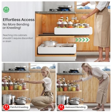 Expandable Pull Out Cabinet Organizer for Kitchen Storage