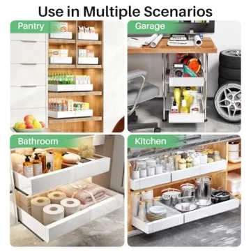 Expandable Pull Out Cabinet Organizer for Kitchen Storage