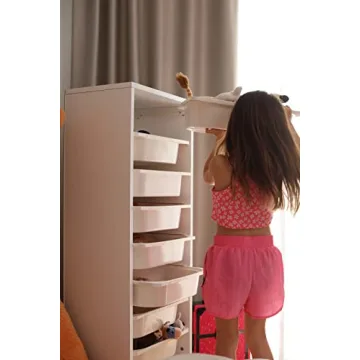 Comfyt White Dresser with 8 Bins for Home Organization