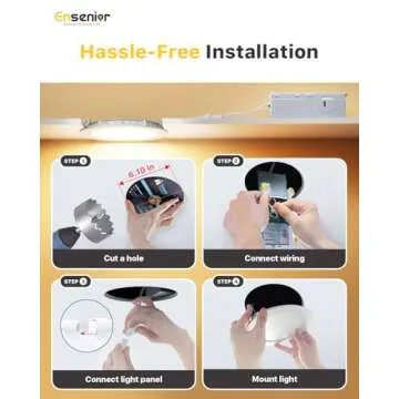 Ensenior 6 Inch LED Recessed Lights - High Brightness & Dimmable