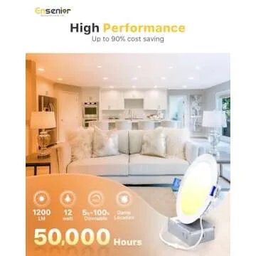 Ensenior 6 Inch LED Recessed Lights - High Brightness & Dimmable