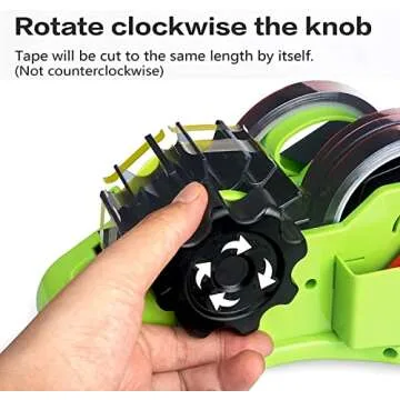 Green Multi-Roll Heat Tape Dispenser Sublimation 1" and 3" Core Double Reel Cores Sublimation for Heat Transfer Tape, Semi-Automatic Tape Dispenser with Compartment Slots