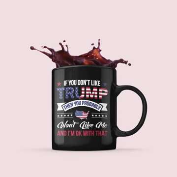 Jesus Is My Savior Trump Is My President Coffee Mug - Funny Unique Gift Mugs. Sarcastic Holiday Gifts for Any Occasion To Be Loved for Christmas, Fathers Mothers Day, Birthday, etc. (Black, 11oz)