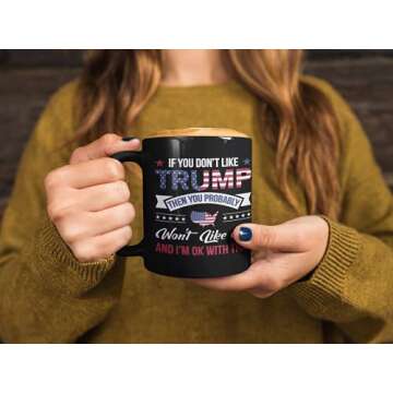 Jesus Is My Savior Trump Is My President Coffee Mug - Funny Unique Gift Mugs. Sarcastic Holiday Gifts for Any Occasion To Be Loved for Christmas, Fathers Mothers Day, Birthday, etc. (Black, 11oz)