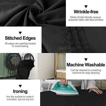 EMART 6x9 Black Screen Backdrop for Streaming & Photos