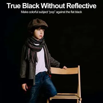 EMART 6x9 Black Screen Backdrop for Streaming & Photos