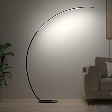 E.P. Light 69.99" RGBW Arched Floor Lamp with Remote - Dimmable Curved LED Lighting