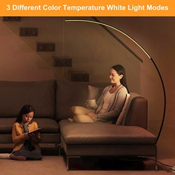 E.P. Light RGBW Arched Floor Lamp - Remote & Dimmable