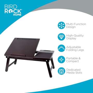 Sofia + Sam Laptop Bed Tray: Adjustable & Portable Workstation