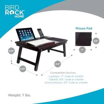 Sofia + Sam Laptop Bed Tray: Adjustable & Portable Workstation