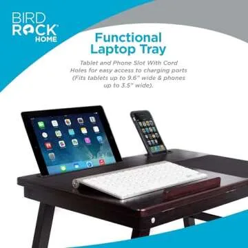Sofia + Sam Laptop Bed Tray: Adjustable & Portable Workstation