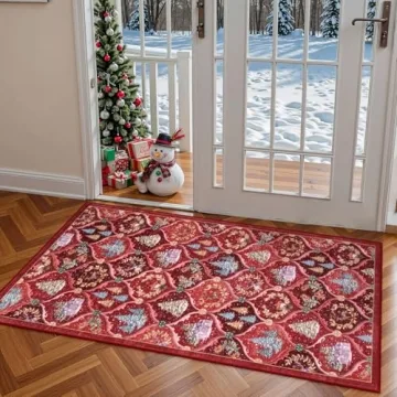 Lahome 2x4 Moroccan Christmas Rug – Washable & Soft