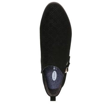 Dr. Scholl's Women's Rate Zip Ankle Boot in Black Microfiber