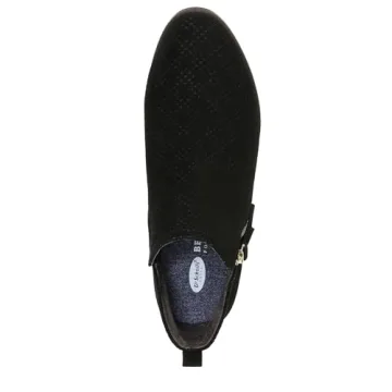 Dr. Scholl's Women's Rate Zip Ankle Boot in Black Microfiber