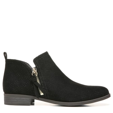 Dr. Scholl's Women's Rate Zip Ankle Boot in Black Microfiber