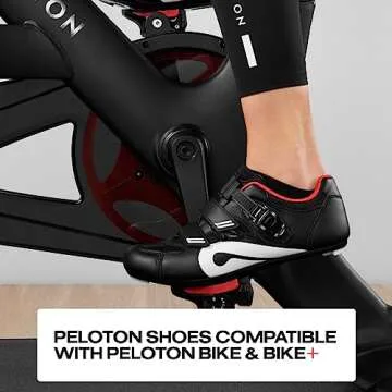 Peloton Cycling Shoes for Peloton Bike and Bike+ with Delta-Compatible Bike Cleats - Size EU 42 / Size US 11 Women / 9 Men, Black, Red