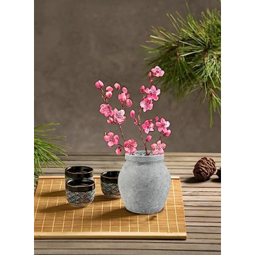 Antique Ashen Stamnos Cement Vase for Home Decor