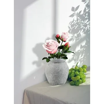 Antique Ashen Stamnos Cement Vase for Home Decor