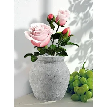 Antique Ashen Stamnos Cement Vase for Home Decor