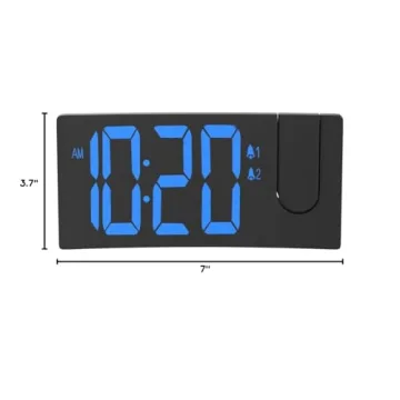 Stylish Projection Alarm Clock with USB Charging