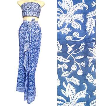 Rastogi Handicrafts 100% Cotton Sarong - Versatile Beach Wear