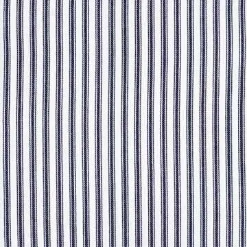 Cackleberry Home Navy Blue and White Ticking Stripe Woven Cotton Decorative Square Throw Pillow Case Covers 18 x 18 Inches, Set of 4