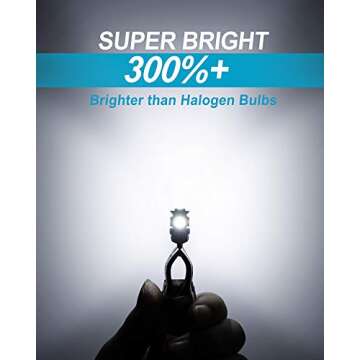 Yorkim 194 LED Bulbs White 6000k Super Bright 5th Generation, T10, 168 LED Bulb for Car Interior Dom...