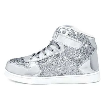 Wooowyet Glitter Kids Sneakers for Parties & Gifts