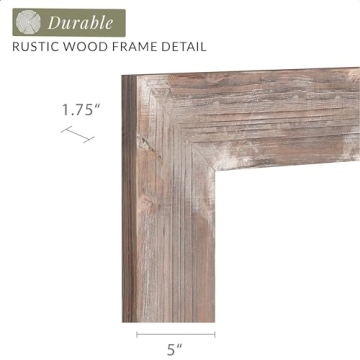 Barnyard Designs 24x40 Rustic Windowpane Wood Mirror