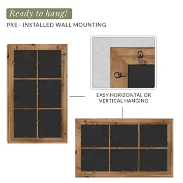 Barnyard Designs 24x40 Rustic Windowpane Wood Mirror
