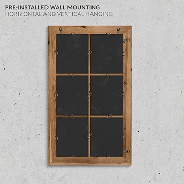 Barnyard Designs 24x40 Rustic Windowpane Wood Mirror