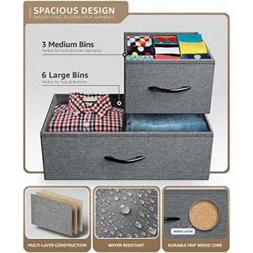 Sorbus 9-Drawer Dresser - Versatile Storage Solution