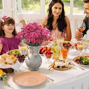 Aufind 30 Bundles UV Resistant Faux Flowers for Stunning Decor