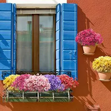 Aufind 30 Bundles UV Resistant Faux Flowers for Stunning Decor