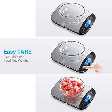 Nicewell Digital Kitchen Scale with High Precision Up to 22lb
