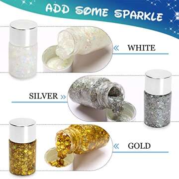 AIDUCHO Body Glitter Gel Set for Creative Sparkle Fun
