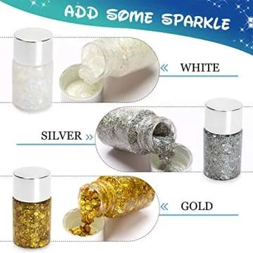 AIDUCHO Body Glitter Gel Set for Creative Sparkle Fun