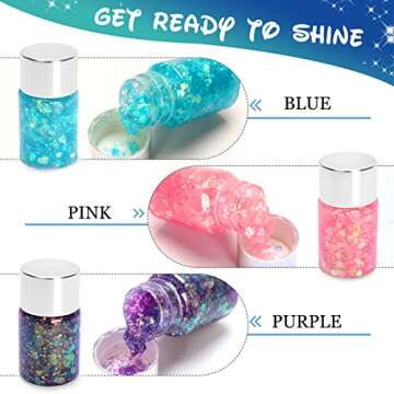 AIDUCHO Body Glitter Gel Set for Creative Sparkle Fun