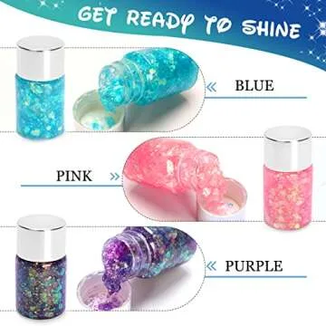 AIDUCHO Body Glitter Gel Set for Creative Sparkle Fun
