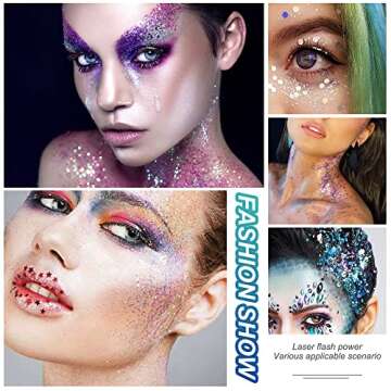 AIDUCHO Body Glitter Gel Set for Creative Sparkle Fun