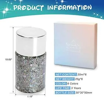 AIDUCHO Body Glitter Gel Set for Creative Sparkle Fun