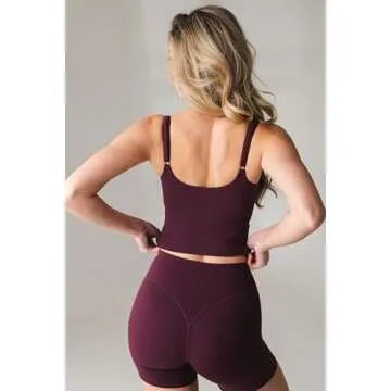 Vitality Cloud II Women’s Athletic Tank Top – Scoop Neck Workout Shirt, Medium Compression, Breathable Fabric, Perfect for Yoga, Running, Gym – Wine and Sizes 2XS-4XL