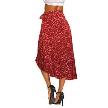 Newchoice Boho A-Line Long Skirt with Side Tie