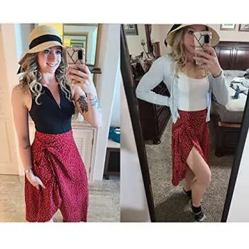 Newchoice Boho A-Line Long Skirt with Side Tie