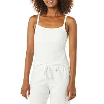 Amazon Essentials Women's Maternity Nursing Friendly Camisole, Pack of 2, Black/White, X-Large