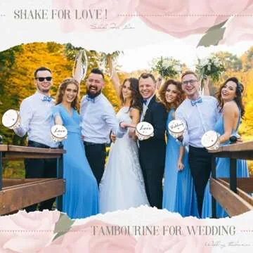 Lukmaa 50 Pcs 4 Inch Wedding Tambourine Bulk Gifts