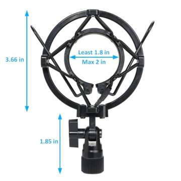 AT2020 Shock Mount - Microphone Mounts Reduces Vibration Noise and Shockmount Improve Recording Qual...